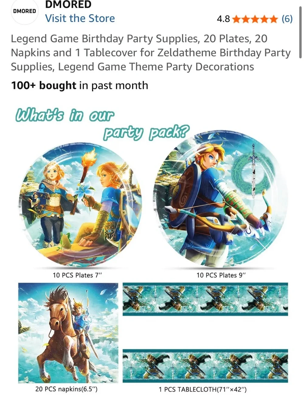 Blue Adventure Themed Party Plates, Napkins & Tablecover